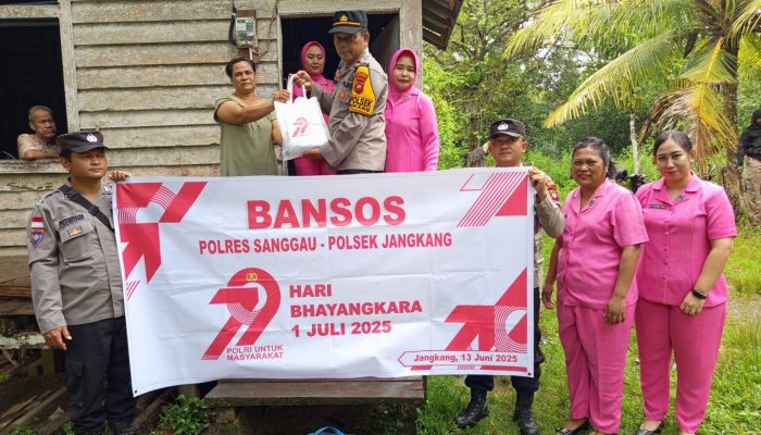 Polsek Jangkang Salurkan Bantuan Sosial dalam Rangka Hari Bhayangkara ke-79, Wujud Kepedulian Nyata Kepada Masyarakat