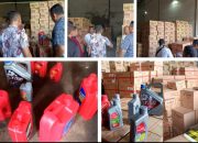Aparat Gabungan Gerebek Gudang Berisi Ribuan Oli Diduga Palsu di Kubu Raya