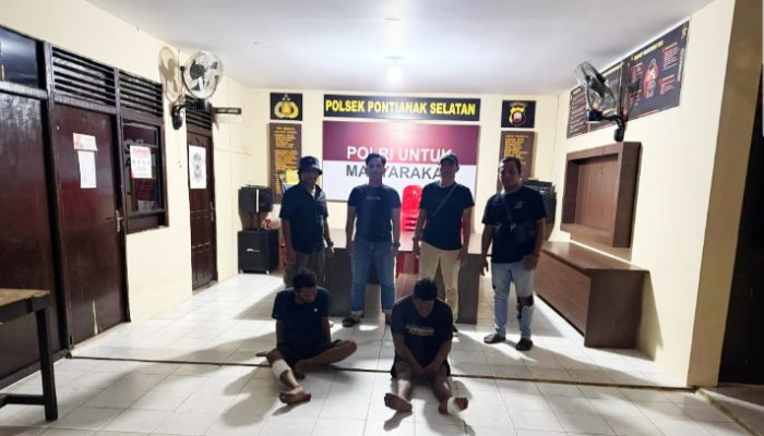 Tim Gabungan Polsek Pontianak Selatan Ringkus IH dan FS Pelaku Curat