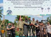 Pangdam XII/Tpr Bersama Bupati Kubu Raya Launching Rekonstruksi Pembangunan Jalan Rasau Jaya