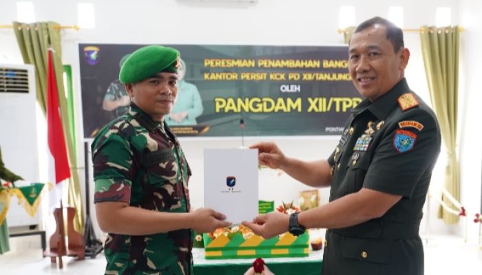 Pangdam XII/Tpr Resmikan Penambahan Bangunan Kantor Persit KCK PD XII/Tanjung Pura