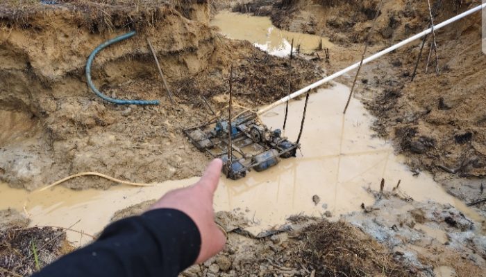 Polres Sekadau Grebek PETI Satu Pelaku di Tangkap Empat Kabur