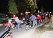 Polres Sintang Gelar Patroli Cipta Kondisi Ratusan Motor Balap Liar Diamankan