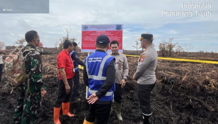 KLH Turun Tangan, Lahan Terbakar Milik Warga Luar Desa Pematang Tujuh Disegel