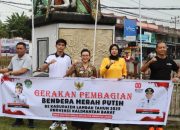 Semarak HUT RI ke-80 Kapolres dan Bupati Landak Hadiri Pemasangan dan Pembagian 1.200 Bendera Merah Putih
