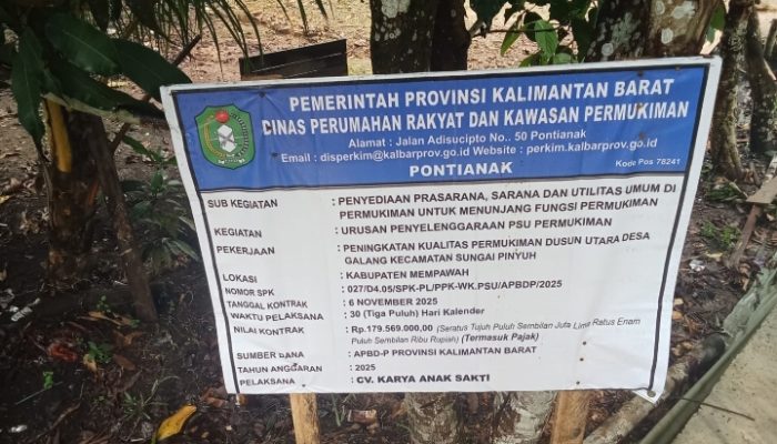 Mempawah kalabar” Diduga Proyek Rp 179 juta dalam hitungan hari proyek jln sudah hancur tak mengutamakan kualitas dan kuantitas dinas perumahan rakyat kawasan permukiman rakyat provensi Kalimantan Barat