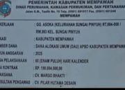 Mempawah Kalbar*meminta bupati dan APH memanggil kadis,PPK. Dinas perumahan kawasan permukiman dan pertanahan (perkim)*