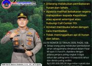 Kapolres Melawi Imbau Warga Waspada Karhutla, Ajak Masyarakat Jaga Lingkungan Bersama