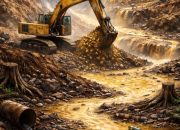 Skandal PETI Bengkayang! Belasan Excavator Keruk Emas Ilegal Dua Tahun, Cukong Kebal Hukum?