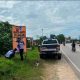 Satlantas Polres Sanggau Perkuat Kesadaran Berlalu Lintas, Banner Kamseltibcar Dipasang di Sejumlah Titik Strategis