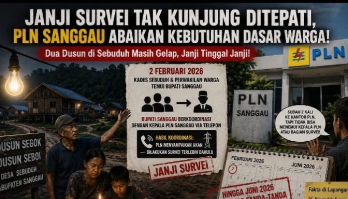 Janji Survei Tak Kunjung Ditepati, PLN Sanggau Dinilai Abaikan Kebutuhan Dasar Warga Dua Dusun di Sebuduh