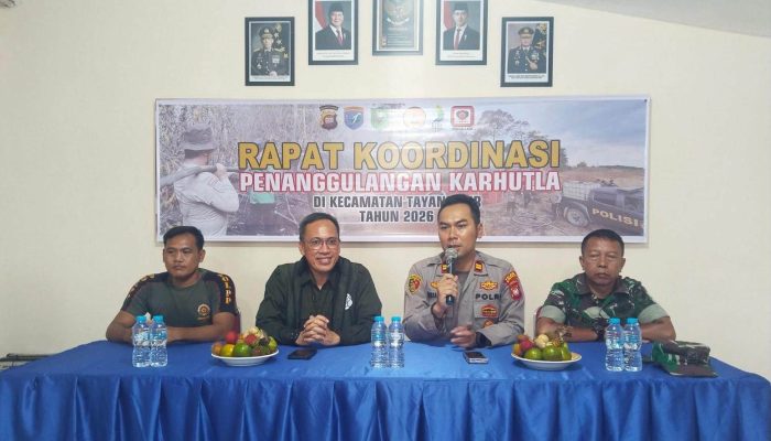 Perkuat Sinergi Lintas Sektor, Polsek Tayan Hilir Gelar Rakor Penanggulangan Karhutla