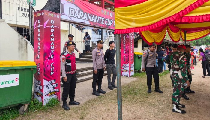 Polres Sanggau Terjunkan 10 Personel Amankan Daranante Cup XIII 2026, Pertandingan Berlangsung Kompetitif