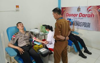 Peringati Hari Jadi Humas Polri ke-75, Polres Bengkayang Tebar Kepedulian Lewat Donor Darah